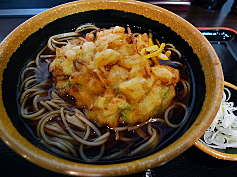 かけそば280円+かき揚げ120円