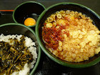 得朝ごはん／高菜ごはん　ゆで太郎...